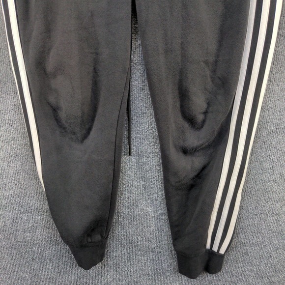 Adidas Men's Jogger Pants Black Small Drawstring Waistband Tapered Leg - Picture 7 of 13